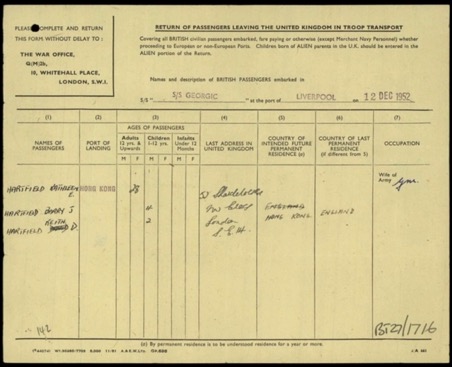 BH 8 Troopship manifest 1